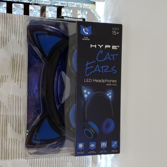Hype Headphones Hype Wired Blue Led Cat Ear Headphones Poshmark